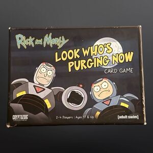 Rick and Morty Look Who's Purging Now Card Game 2-4 Players Ages 17+